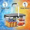 Insulated Cooler Bag Multipocket Collapsible Picnic Basket Leak-Proof Outdoor Basket for Camping Meal Delivery Shopping Travel Camping Beach Grocery Bag (Gray Medium)